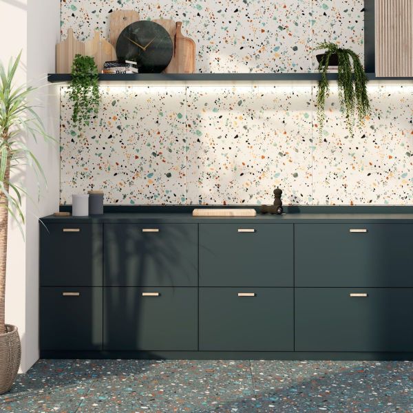 Picture of Gobi Black Matt Terrazzo Tile 60x120 cm