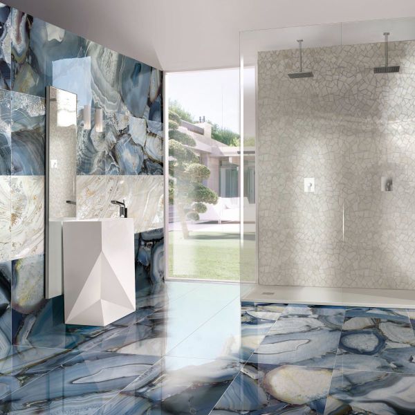 Picture of Preziosa Blue Polished Tile 60x120 cm