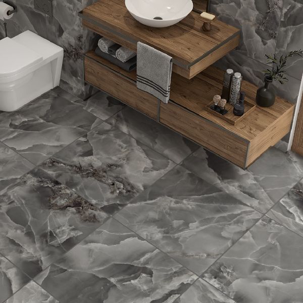 Picture of Marmo Dark Grey Matt Marble Effect Tile 60x60 cm