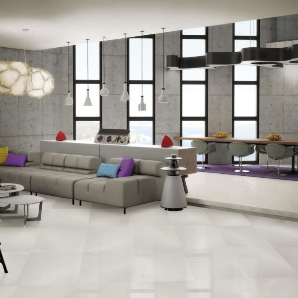 Picture of Smartluxe White Semi Polished Tile 60x60 cm